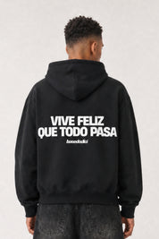 Hoodie "VIRAL EDIT" ViveFeliz Black/White