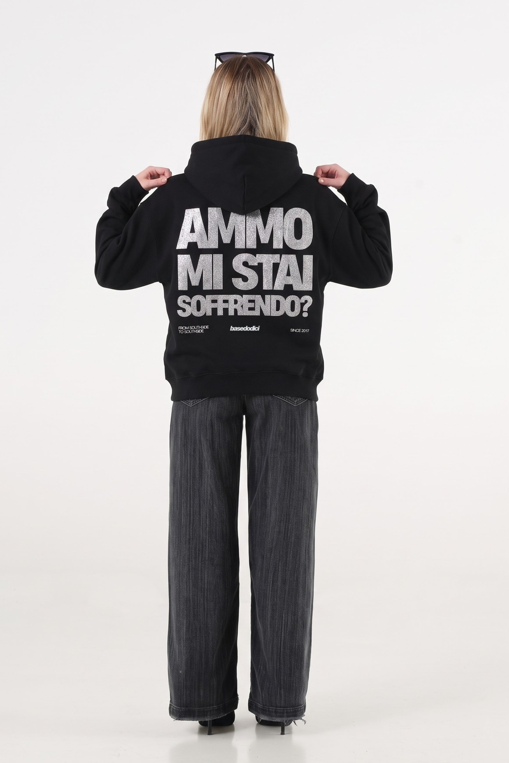 Hoodie "AMMO" MiStaiSoffrendo Black/Glitter