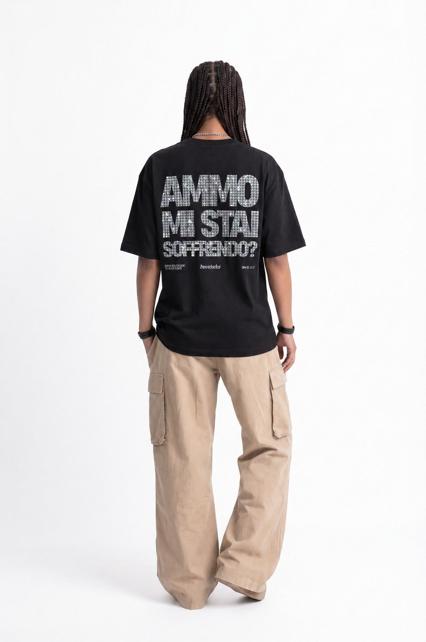 T-Shirt "COPY&PASTE" MiStaiSoffrendo Black/Glitter