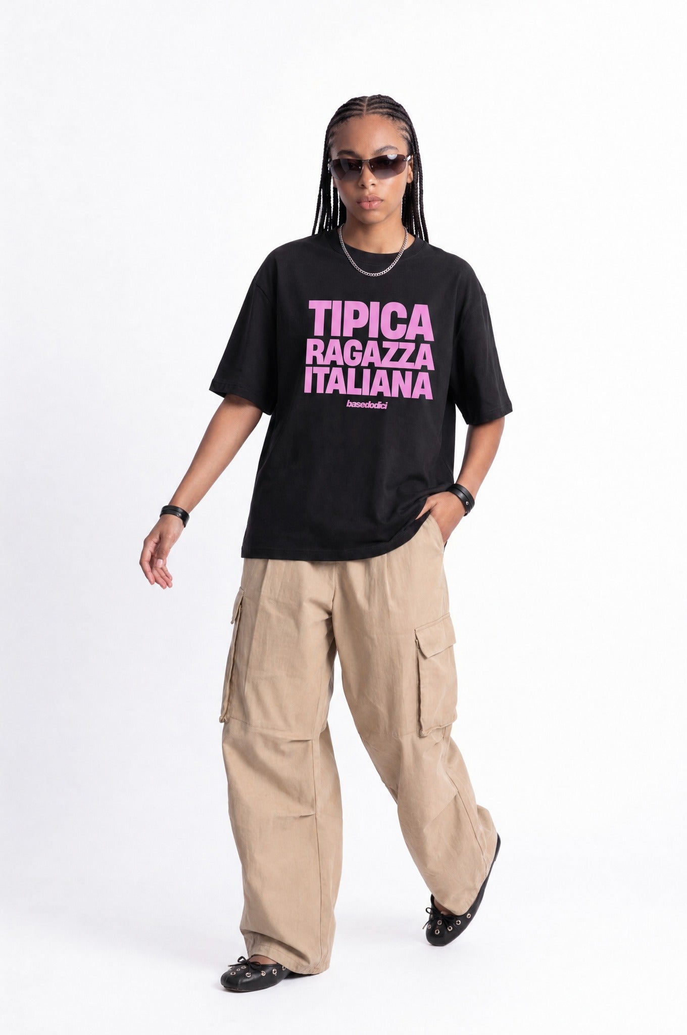 T-Shirt "COPY&PASTE" RagazzaItaliana Black/Pink