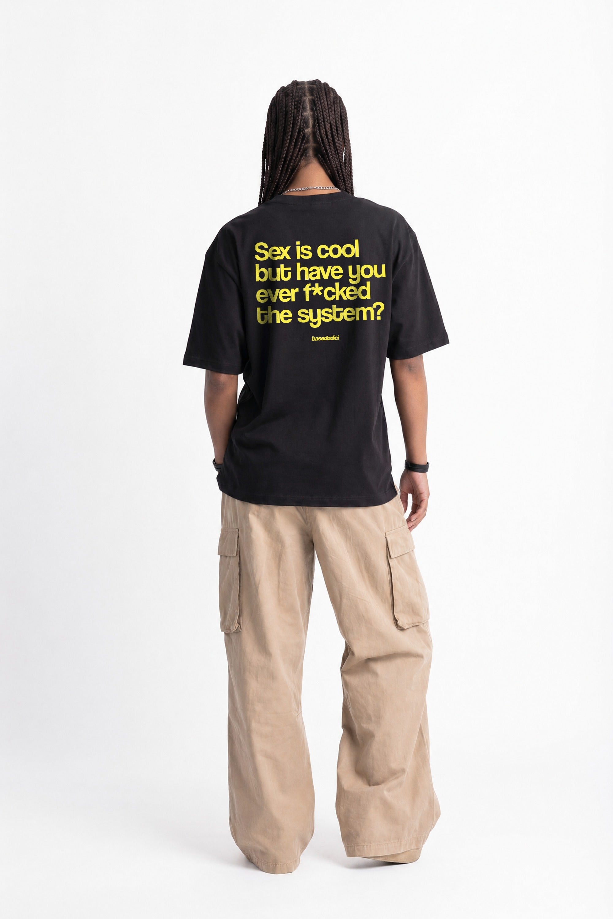 T-Shirt "COPY&PASTE" SexIsCool Black/Yellow