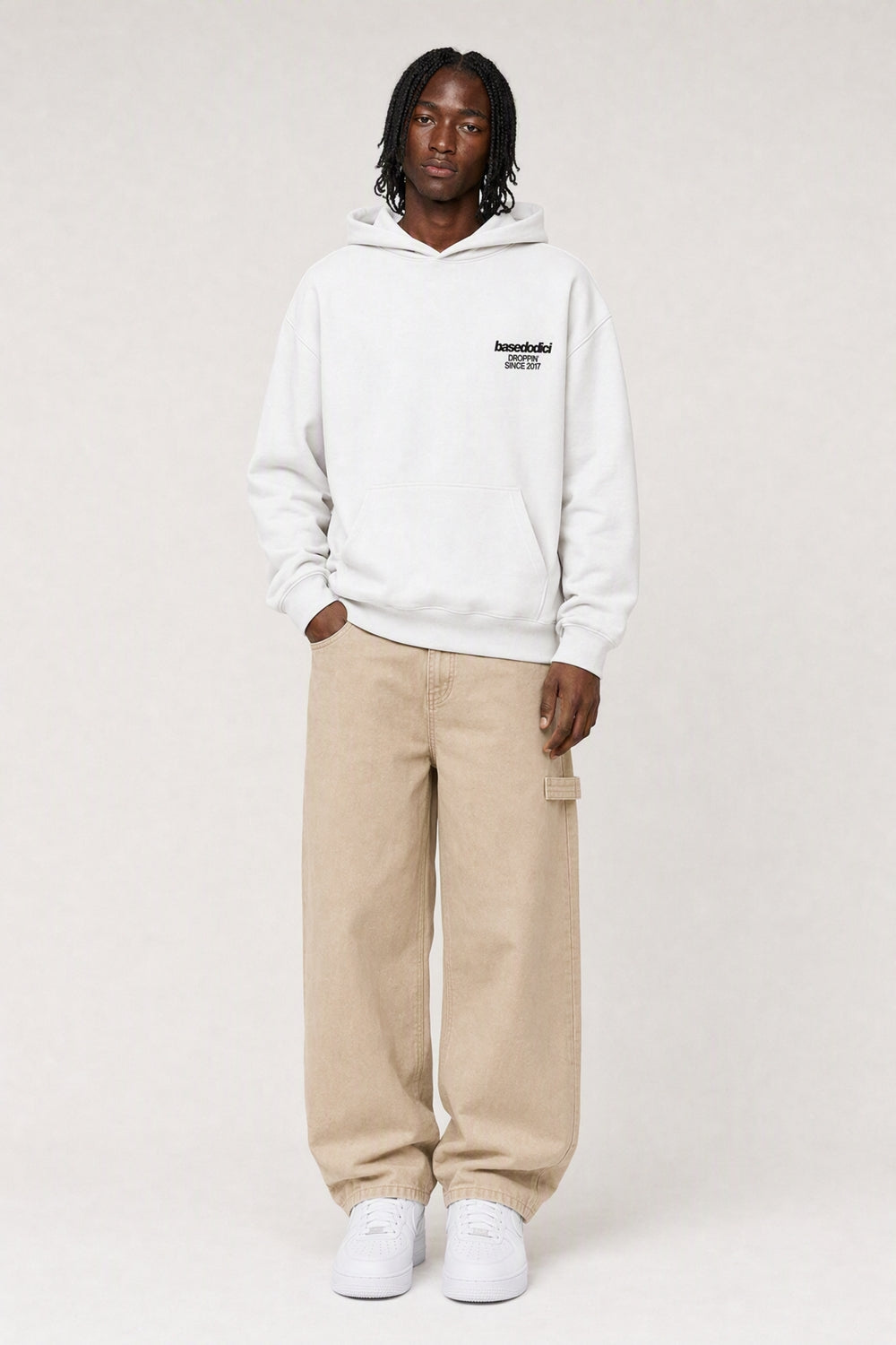 Hoodie "VIRAL EDIT" TU SI BELL BELL White/Black