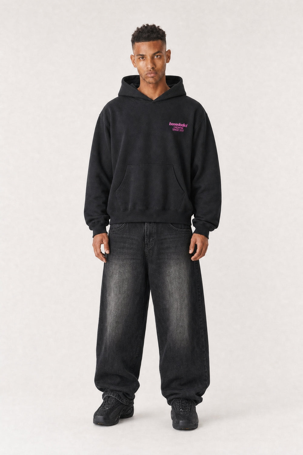 Hoodie "VIRAL EDIT" TiAmoVenerdì Black/GlitterPink
