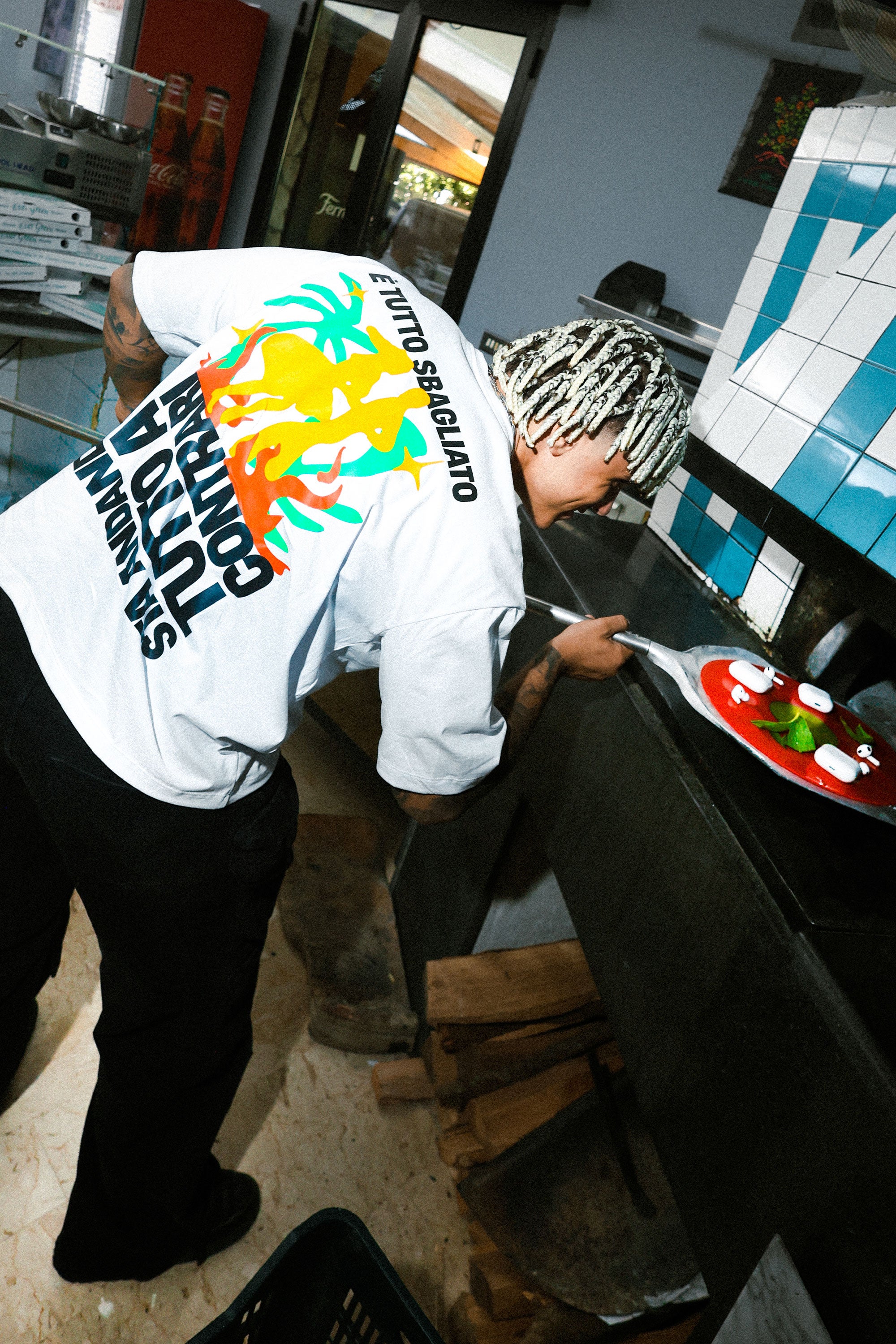 T-Shirt "SAMURAIJAYxBASEDODICI" Merengue White