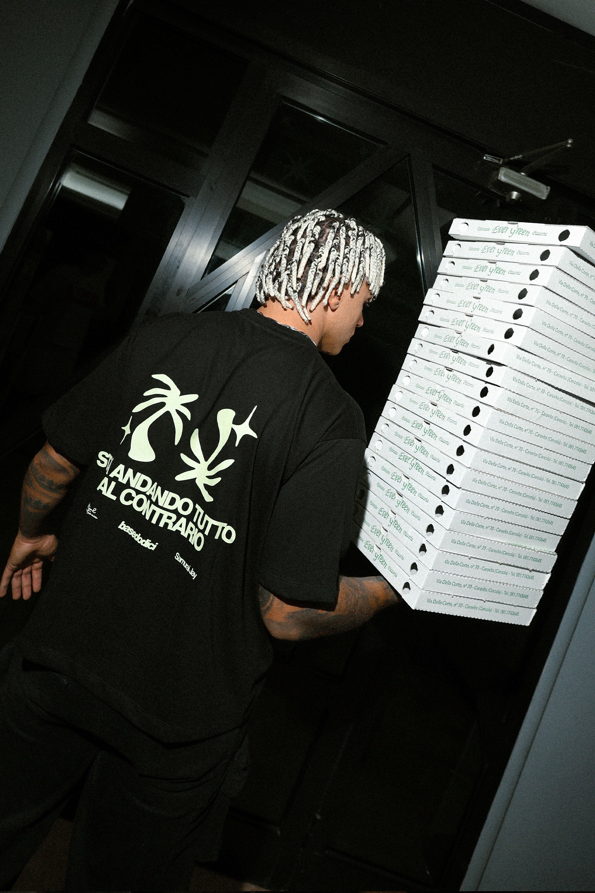 T-Shirt "SAMURAIJAYxBASEDODICI" TuttoSbagliato Black/Lemon