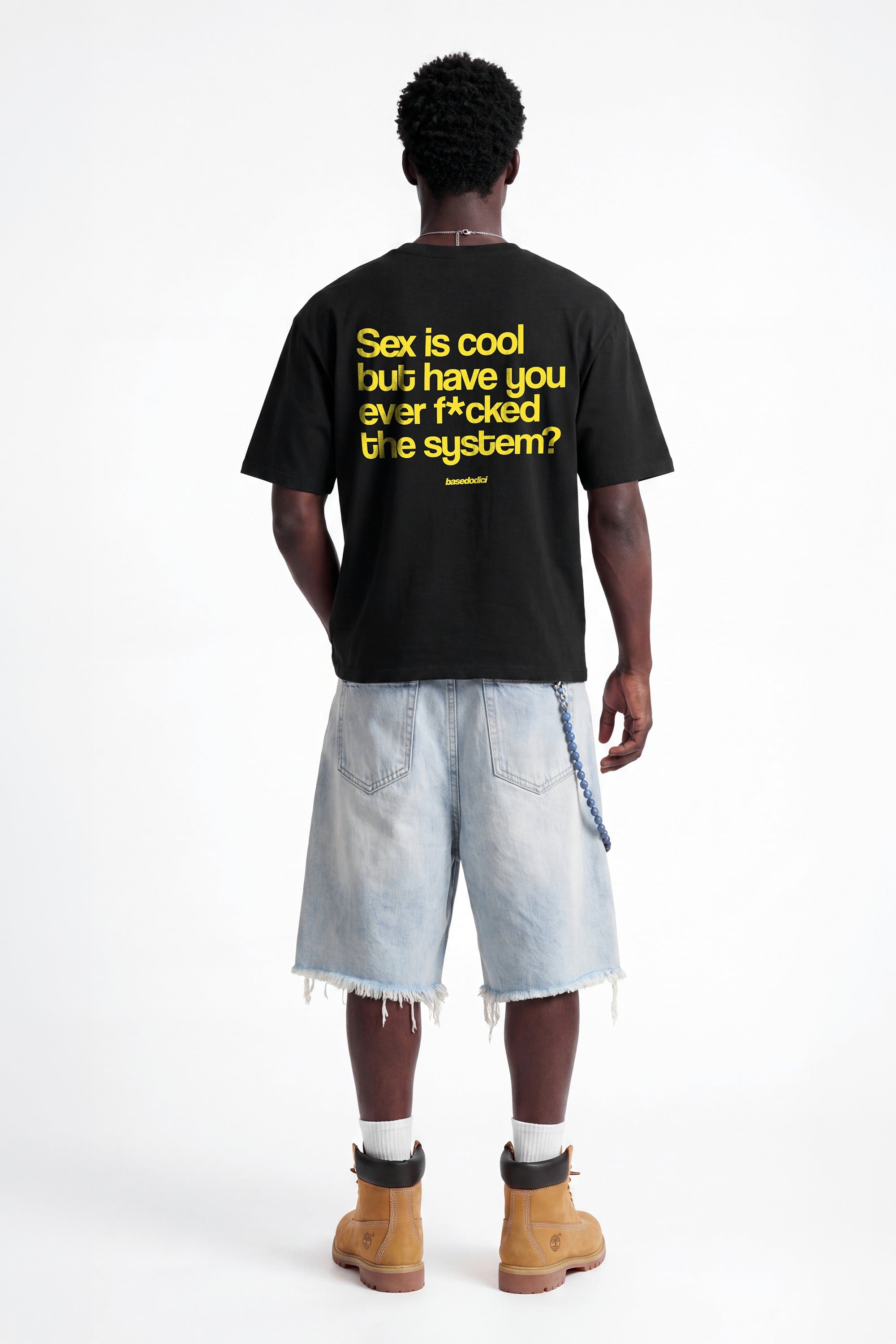 T-Shirt "COPY&PASTE" SexIsCool Black/Yellow