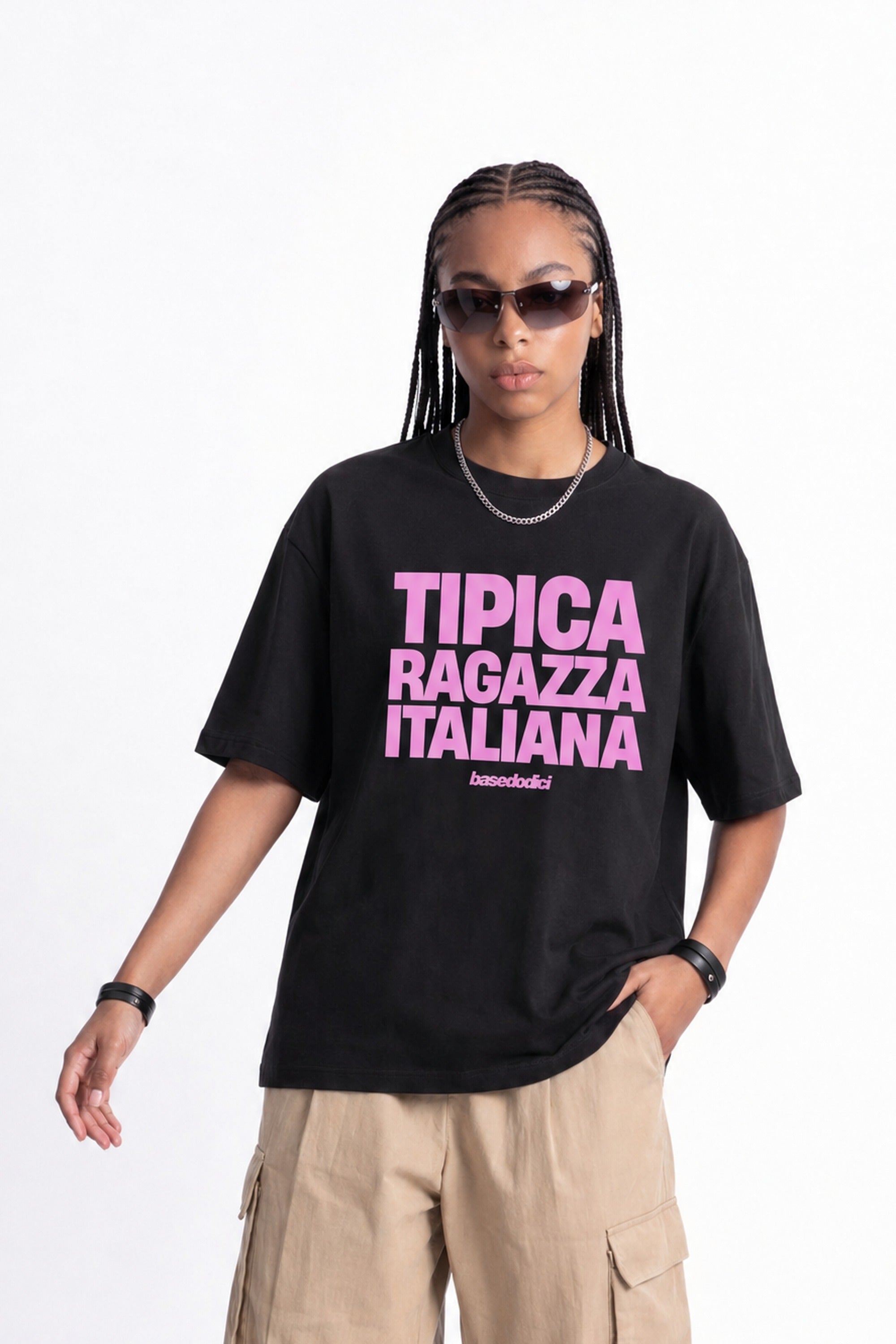 T-Shirt "COPY&PASTE" RagazzaItaliana Black/Pink