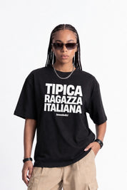 T-Shirt "COPY&PASTE" RagazzaItaliana Black/White