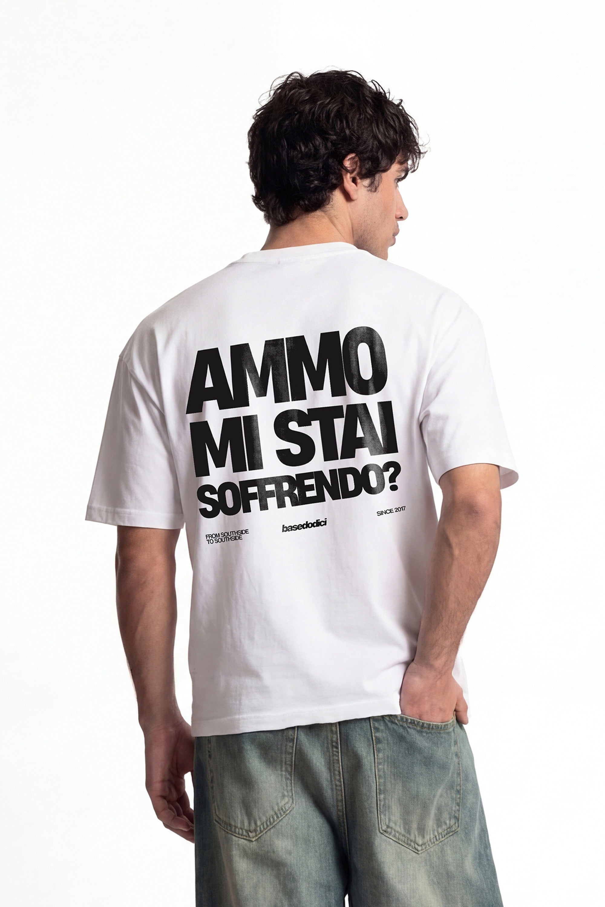 T-Shirt "COPY&PASTE" MiStaiSoffrendo White/Black