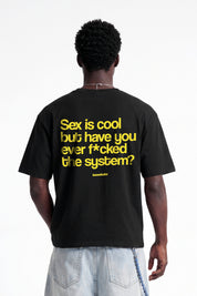 T-Shirt "COPY&PASTE" SexIsCool Black/Yellow