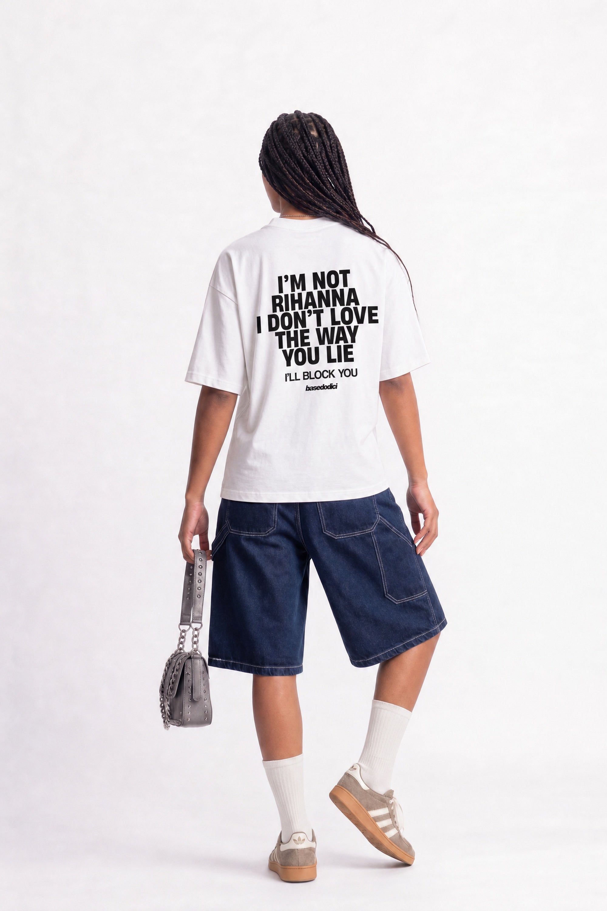 T-Shirt "COPY&PASTE" Rihanna White/Black