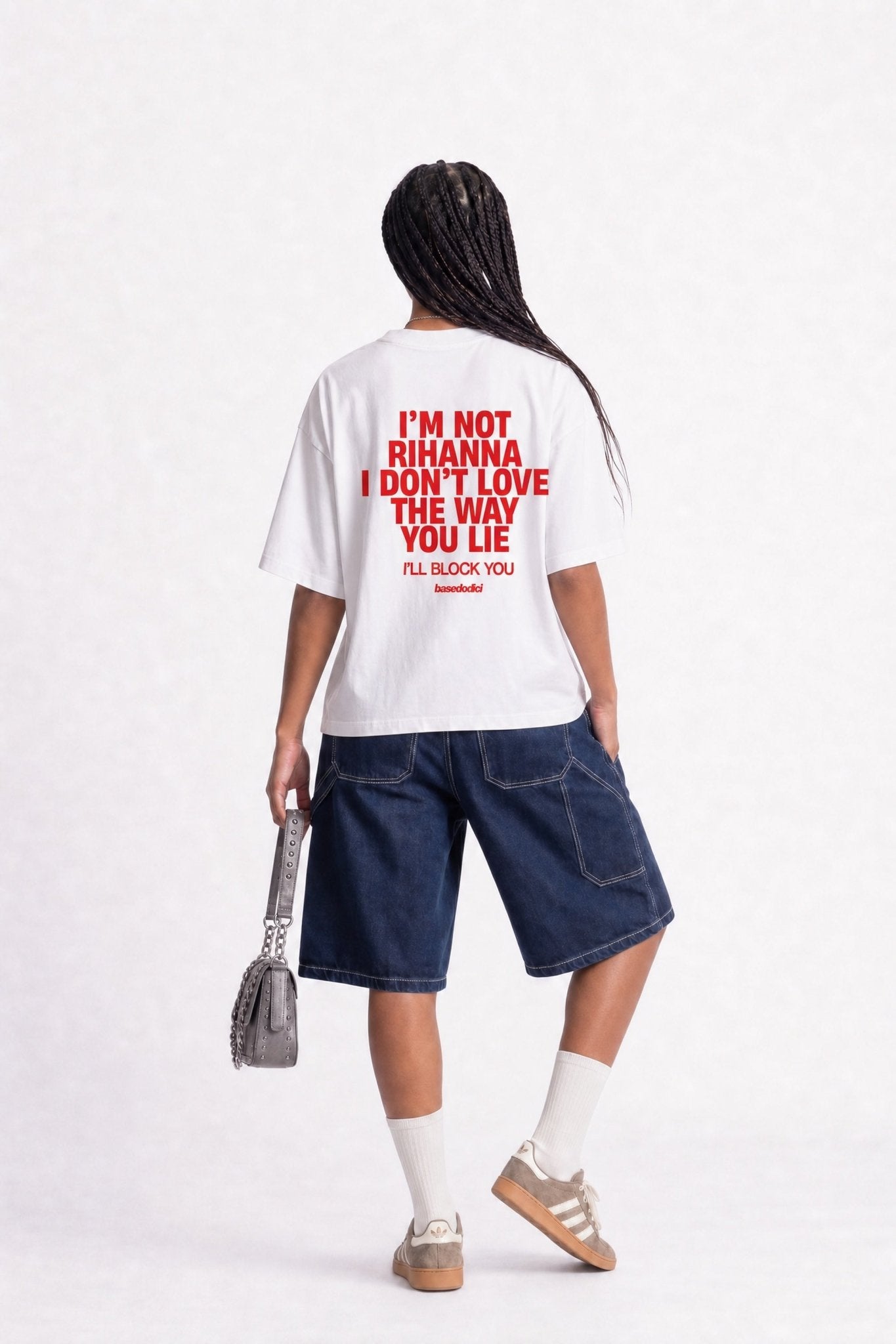 T-Shirt "COPY&PASTE" Rihanna White/Red