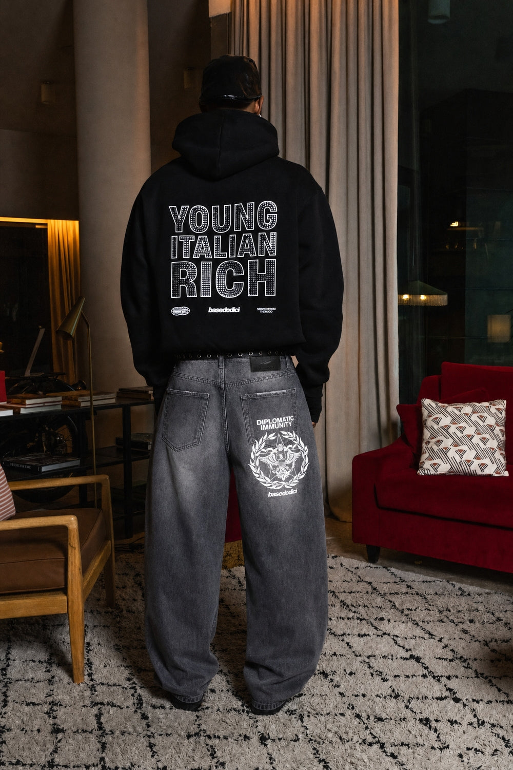"WORLD TOUR" Work Denim Diplomatic Black Raw