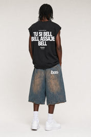 Tank "VIRAL EDIT" TU SI BELL BELL Black/White