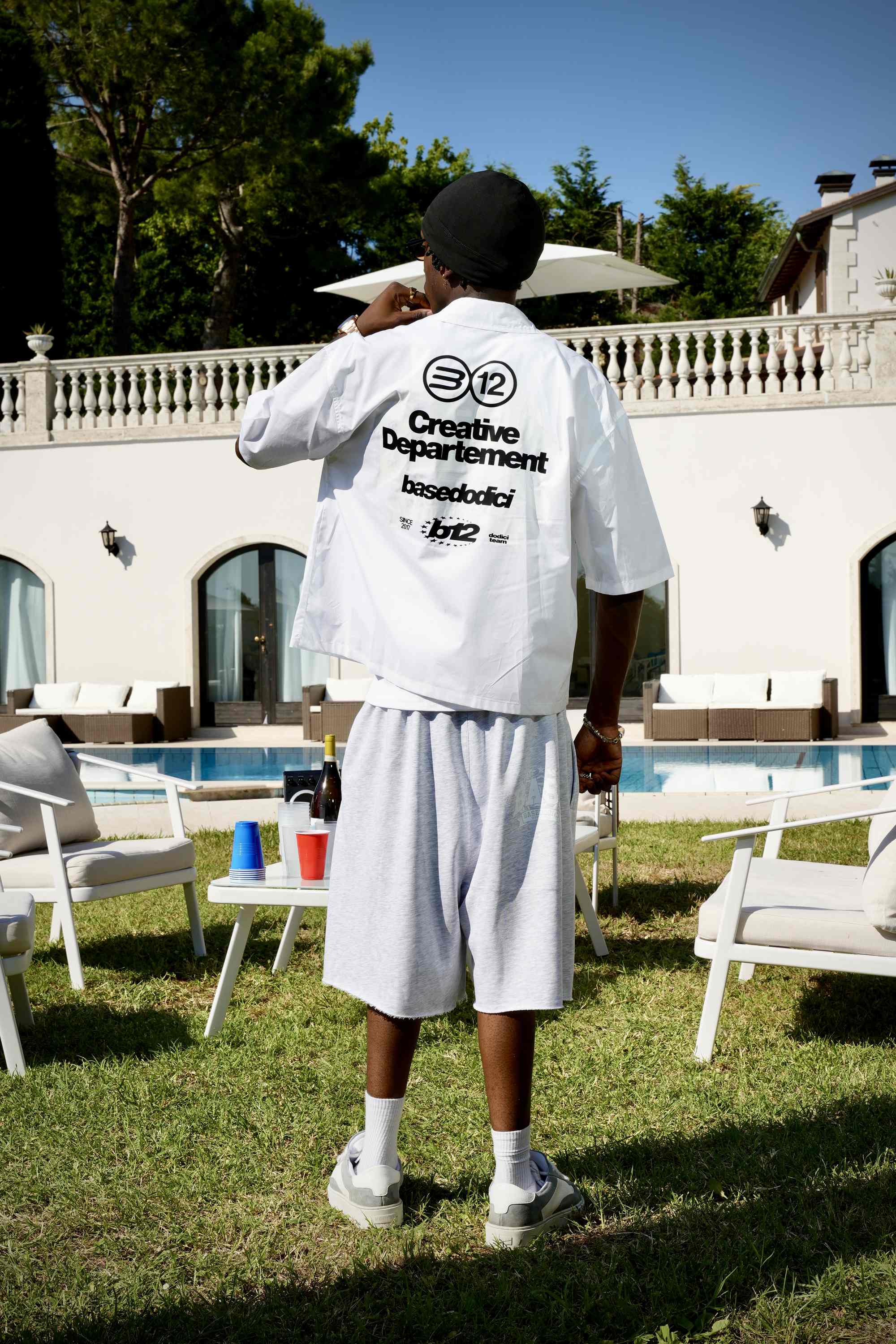 Fleece Jorts "SUMMER CLUB" BASE Grey