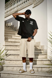 Fleece Jorts "SUMMER CLUB" BASE Beige