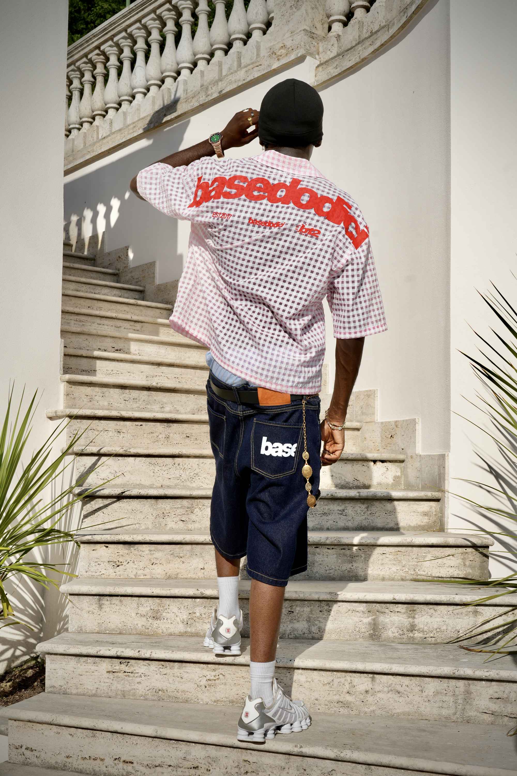 Shirt "SUMMER CLUB" ShoulderLogo Checked/Rose