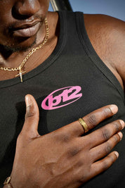 Tank "SUMMER CLUB" Logo Black/Pink