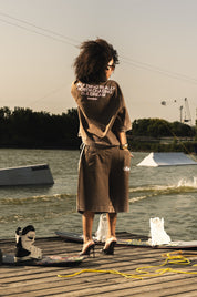 Zip Shirt "RIVIERA" OnlyThing Brown/Pink