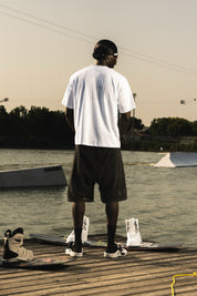 Fleece Jorts Mesh "RIVIERA" logo Black