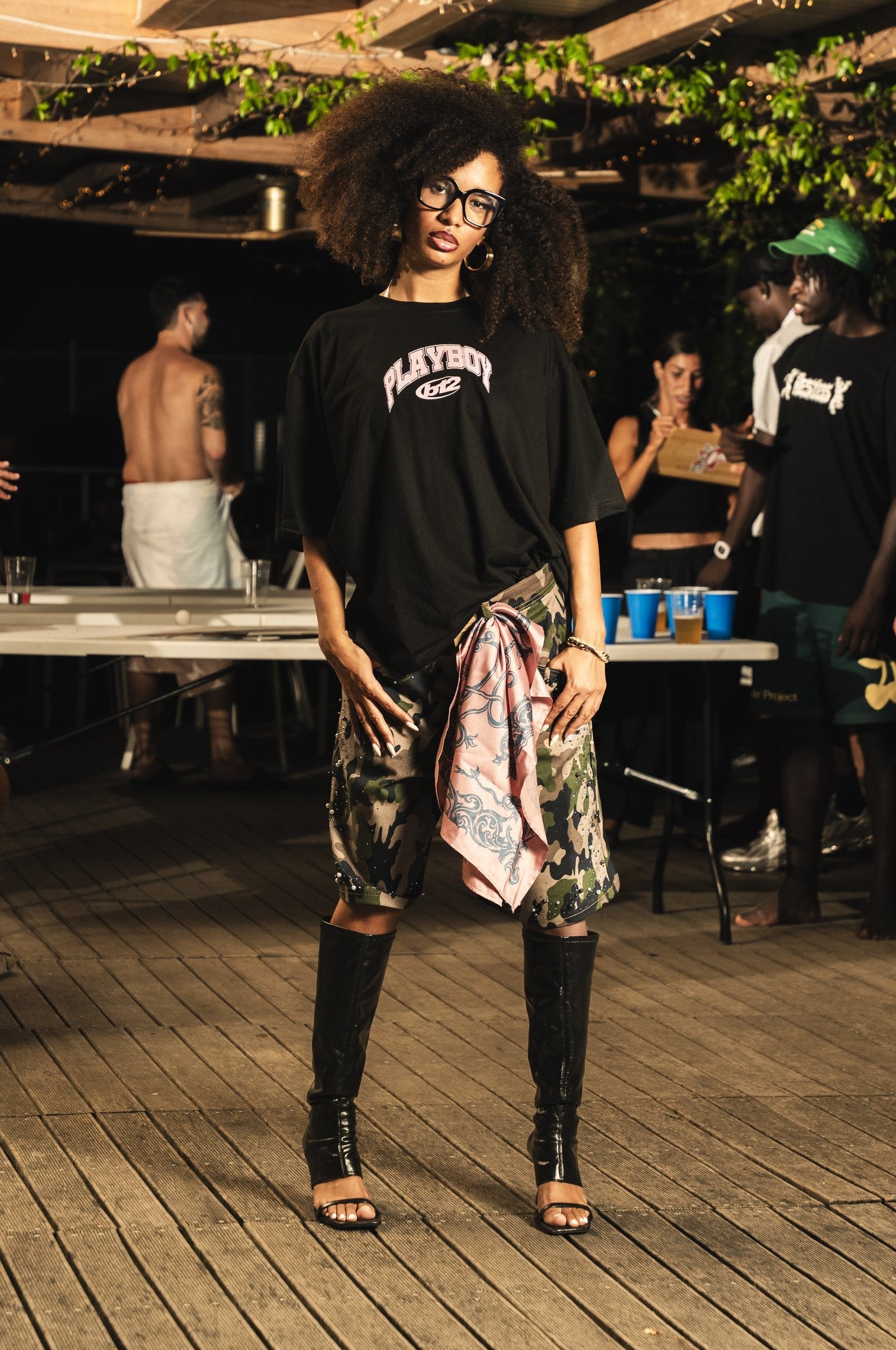 T-shirt "RIVIERA" Pla*boy Black