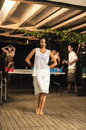 Tank Mesh "RIVIERA" Logo White