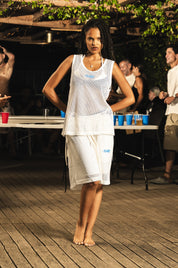 Tank Mesh "RIVIERA" Logo White