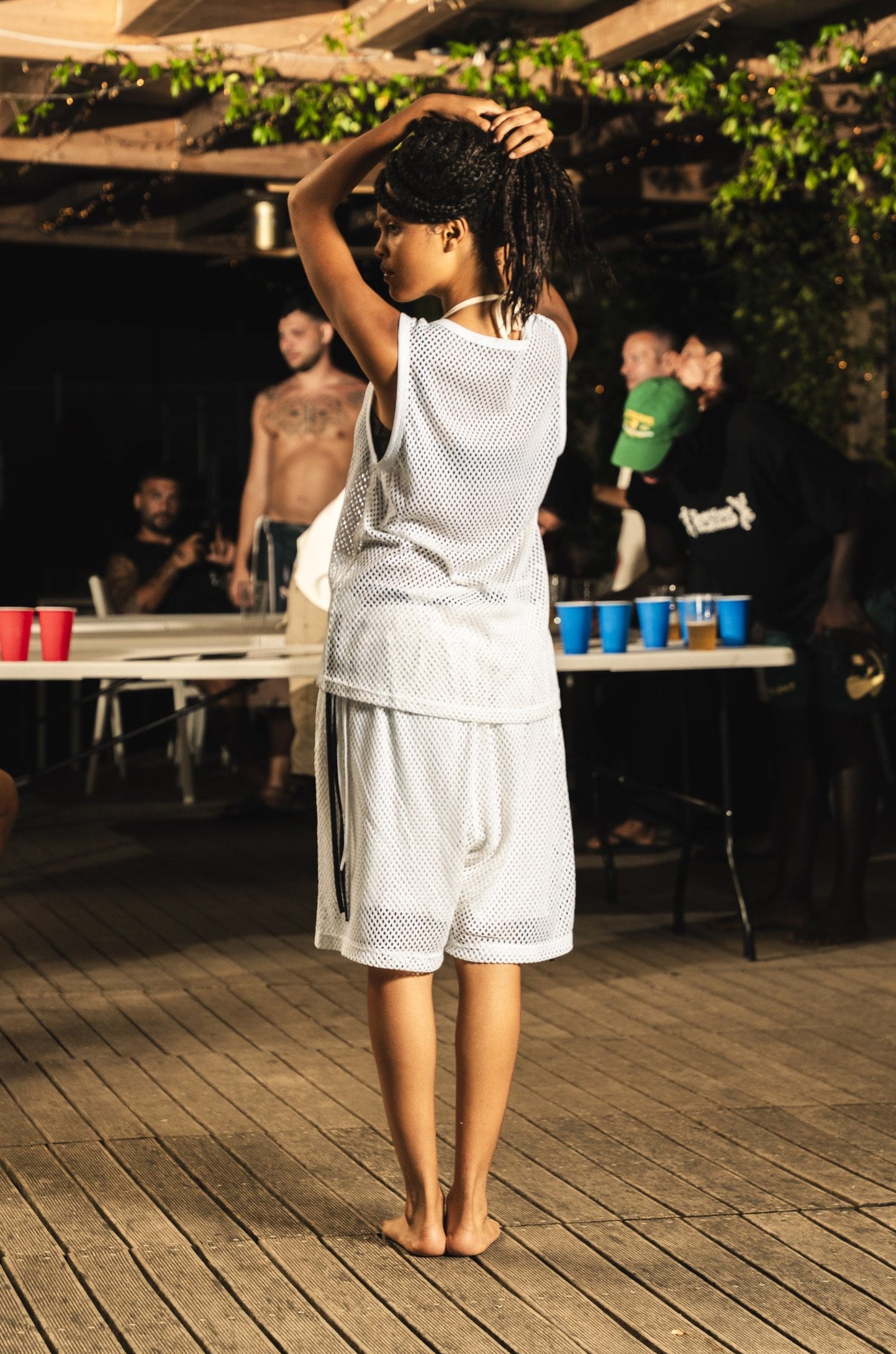 Tank Mesh "RIVIERA" Logo White