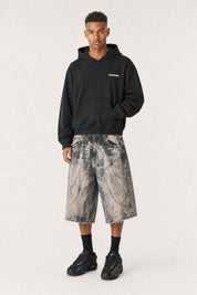 Hoodie "4PLAYERS" Back 12 Black/CamoBlue