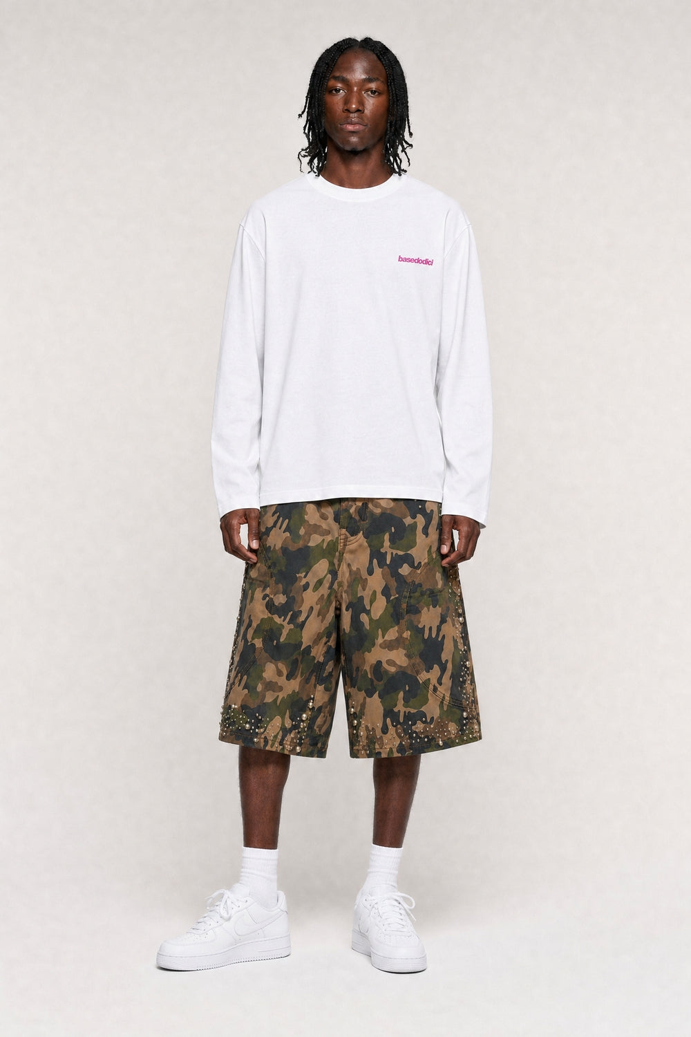Longsleeve "4PLAYERS" BackLogo 12 White/GlitterPink