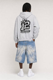 Hoodie "4PLAYERS" Back 12 AshGrey/CamoGrey