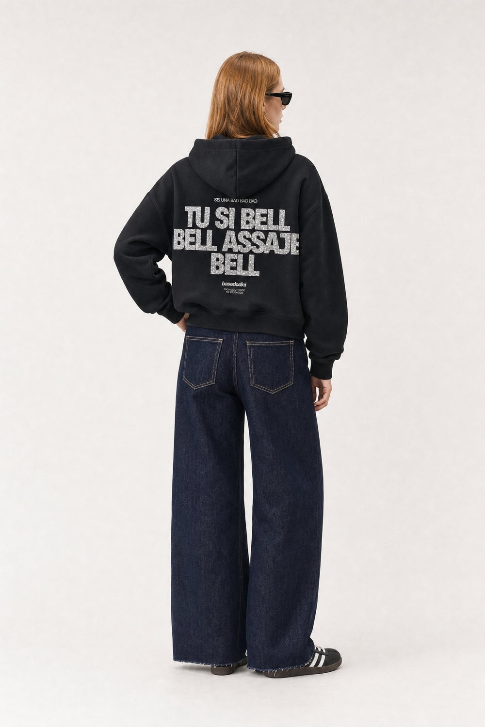 Hoodie "VIRAL EDIT" TU SI BELL BELL Black/Glitter