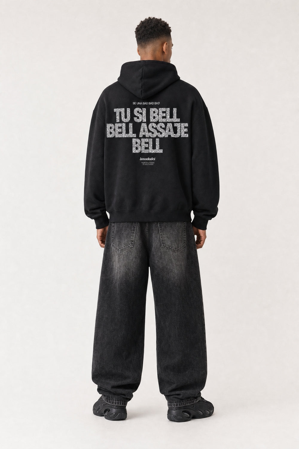 Hoodie "VIRAL EDIT" TU SI BELL BELL Black/Glitter