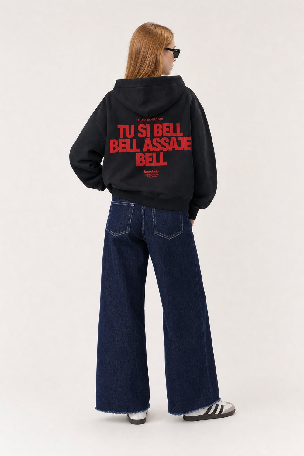 Hoodie "VIRAL EDIT" TU SI BELL BELL Black/Red