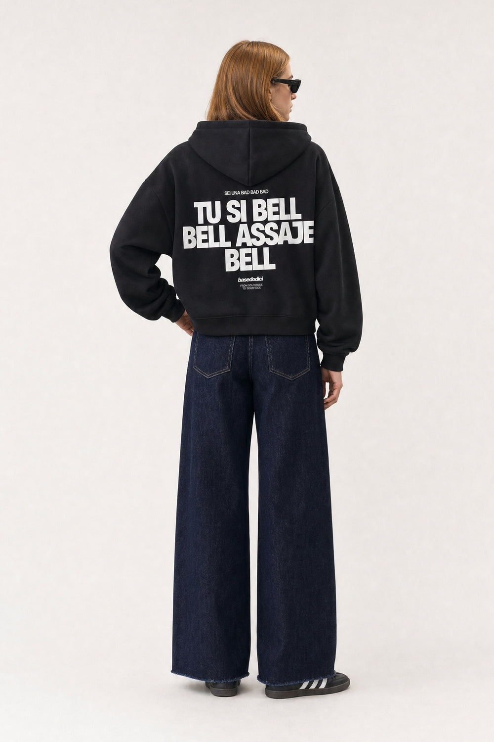 Hoodie "VIRAL EDIT" TU SI BELL BELL Black/White