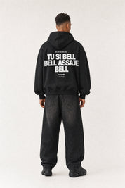 Hoodie "VIRAL EDIT" TU SI BELL BELL Black/White