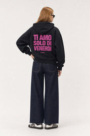 Hoodie "VIRAL EDIT" TiAmoVenerdì Black/GlitterPink