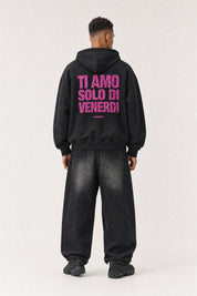 Hoodie "VIRAL EDIT" TiAmoVenerdì Black/GlitterPink
