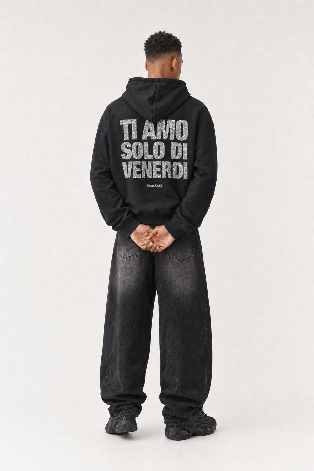 Hoodie "VIRAL EDIT" TiAmoVenerdì Black/Glitter