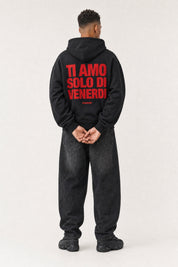 Hoodie "VIRAL EDIT" TiAmoVenerdì Black/Red