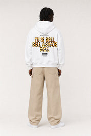 Hoodie "VIRAL EDIT" TU SI BELL BELL White/Animalier