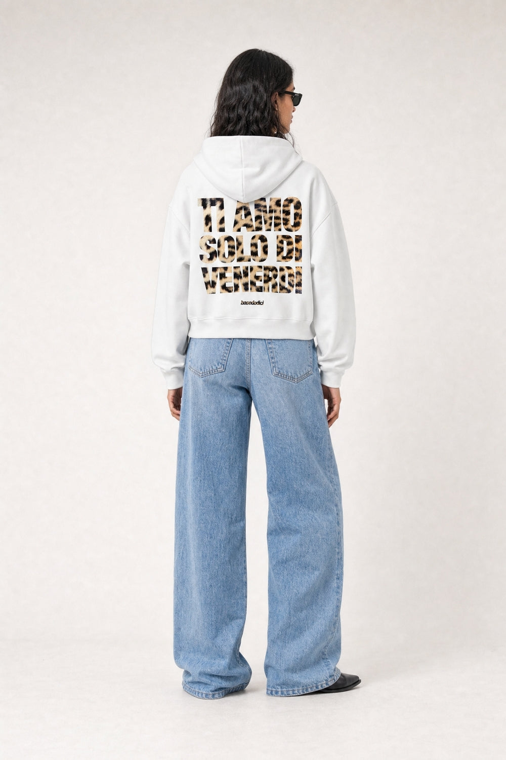 Hoodie "VIRAL EDIT" TiAmoVenerdì White/Animalier