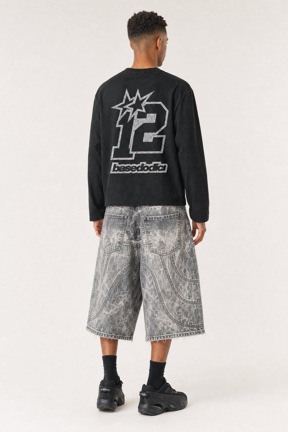 Longsleeve "4PLAYERS" BackLogo 12 Black/Glitter