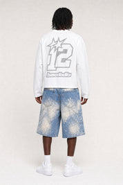 Longsleeve "4PLAYERS" BackLogo 12 White/Glitter