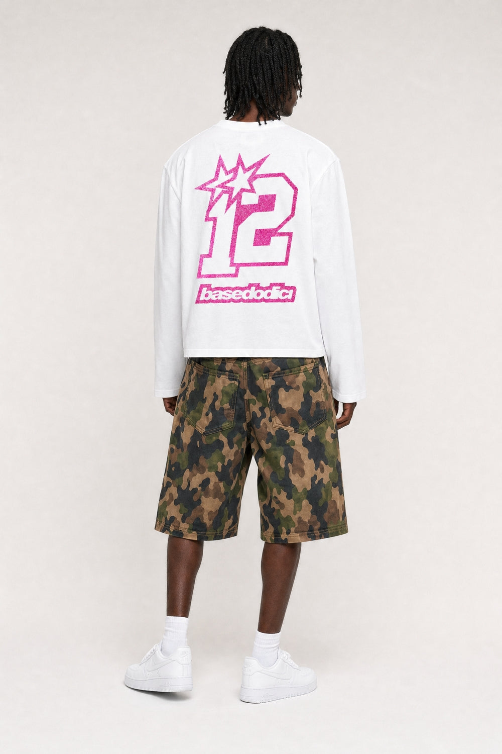 Longsleeve "4PLAYERS" BackLogo 12 White/GlitterPink