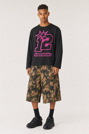 Longsleeve "4PLAYERS" FrontLogo 12 Black/GlitterPink