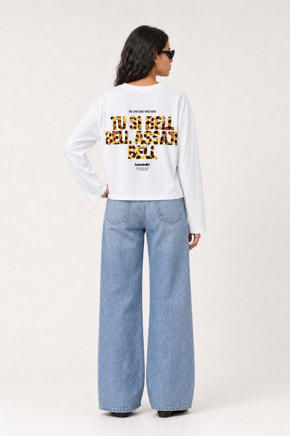 Longsleeve "VIRAL EDIT" TU SI BELL BELL White/Animalier