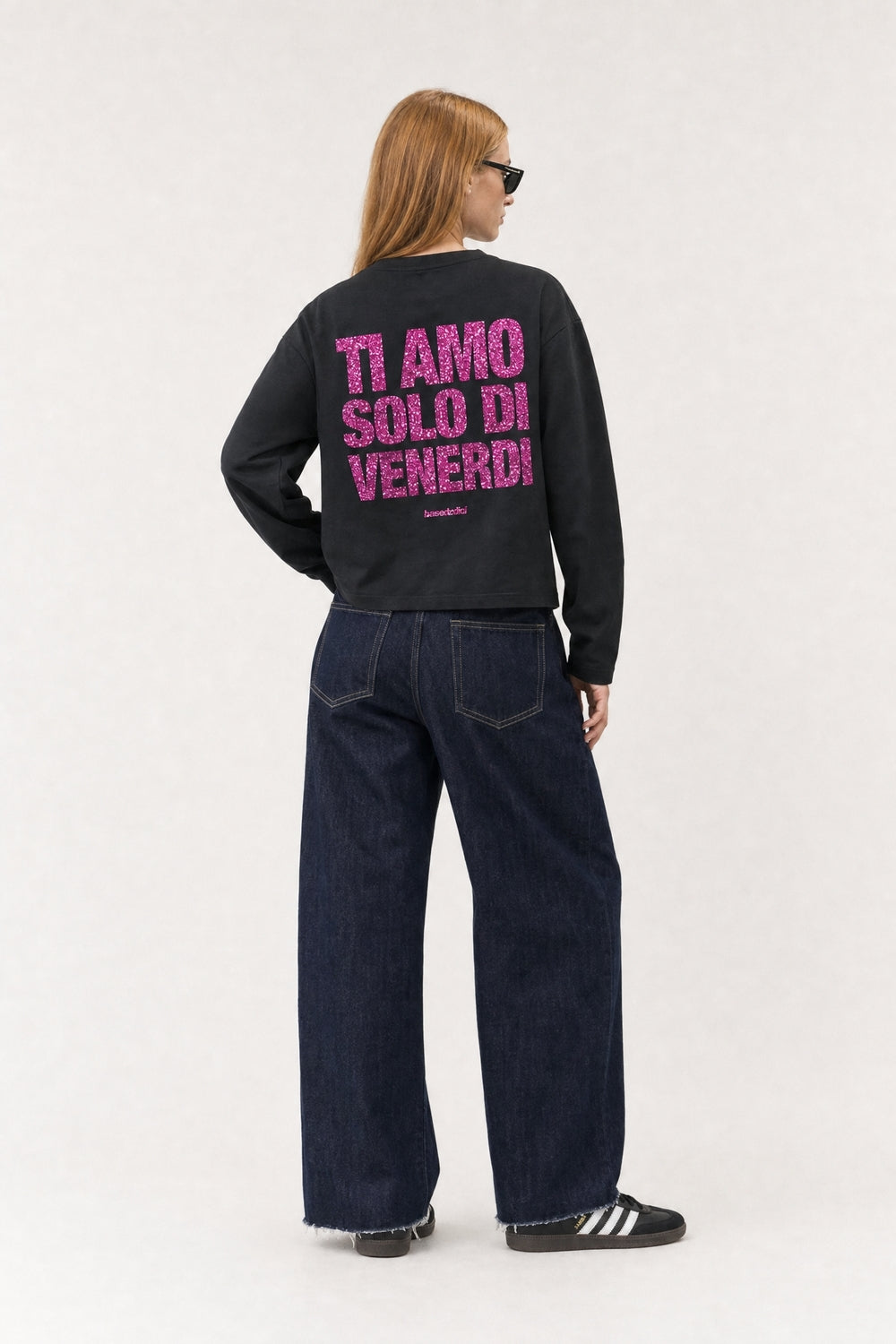 Longsleeve "VIRAL EDIT" TiAmoVenerdì Black/GlitterPink