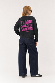 Longsleeve "VIRAL EDIT" TiAmoVenerdì Black/GlitterPink
