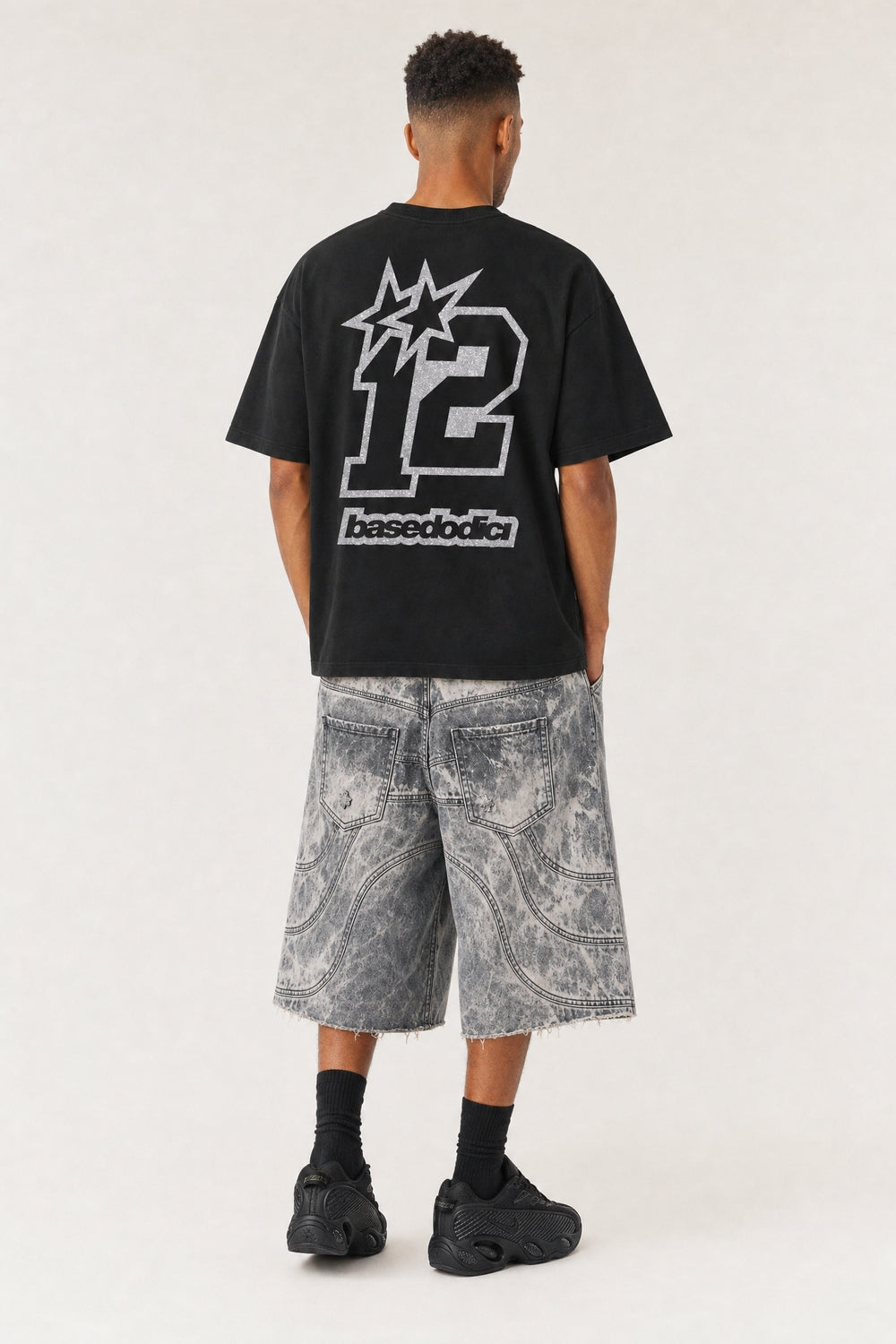 T-Shirt "4PLAYERS" BackLogo 12 Black/Glitter